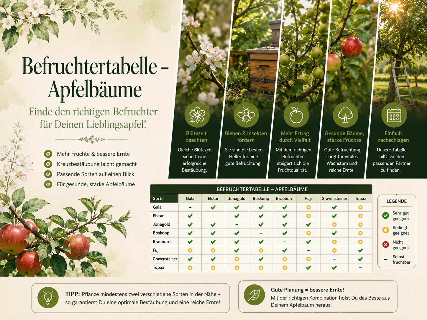 Apfelbäume - Befruchter