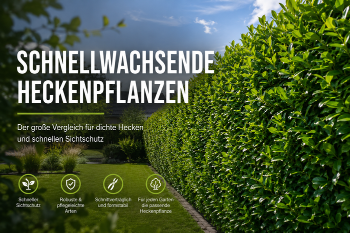 Die am schnellsten wachsenden Heckenpflanzen