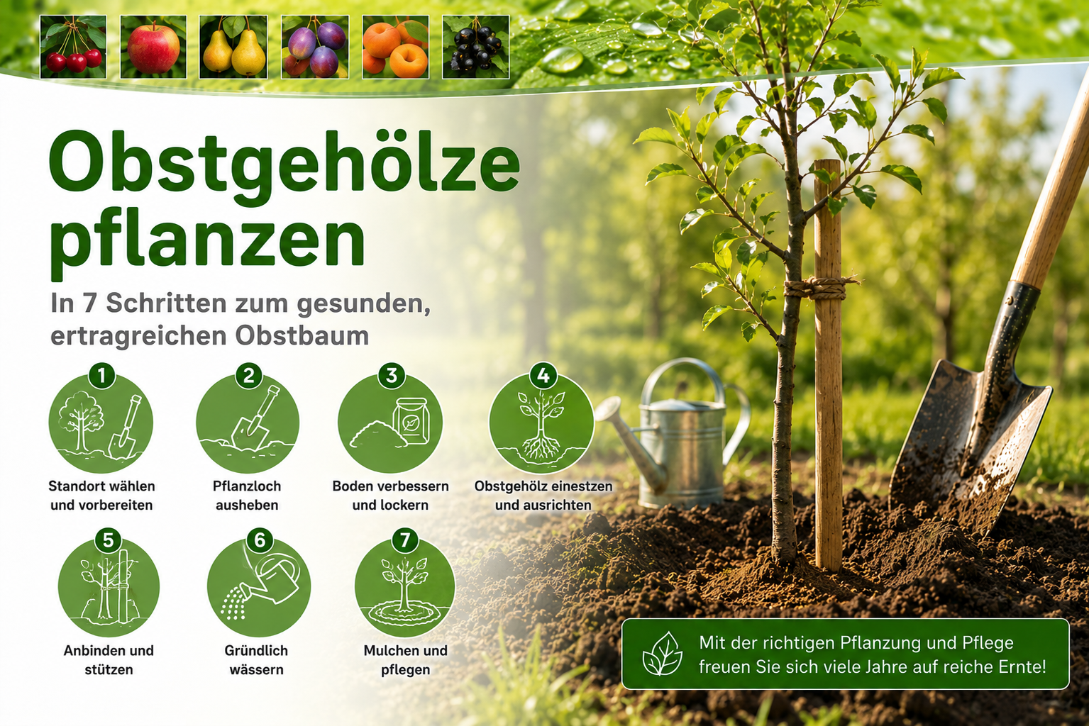 Obstgehölze - Pflanzanleitung