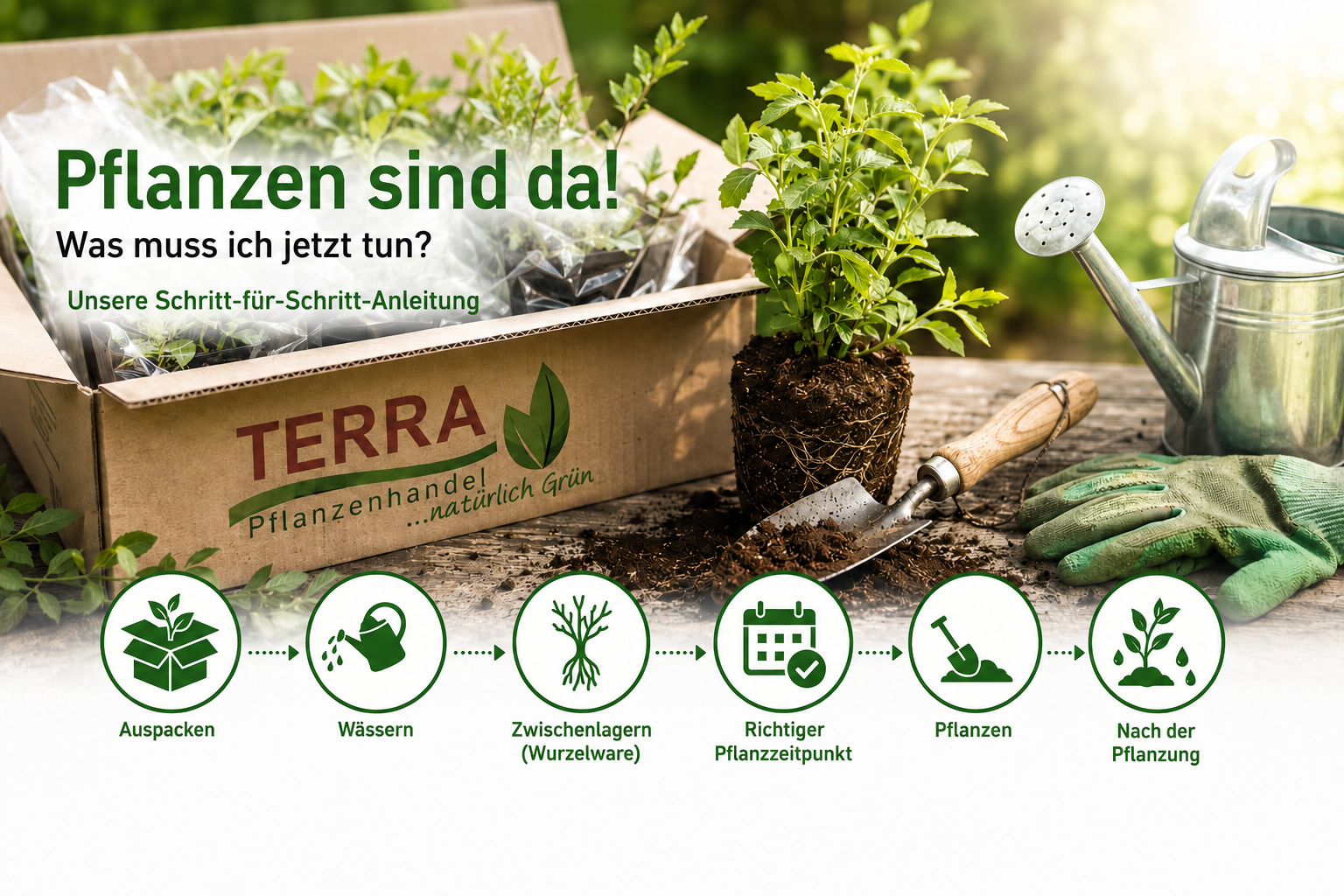 Die Pflanzen sind da! - So geht es weiter