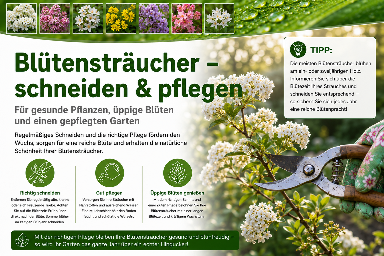 Blütensträucher - Pflege-Tipps
